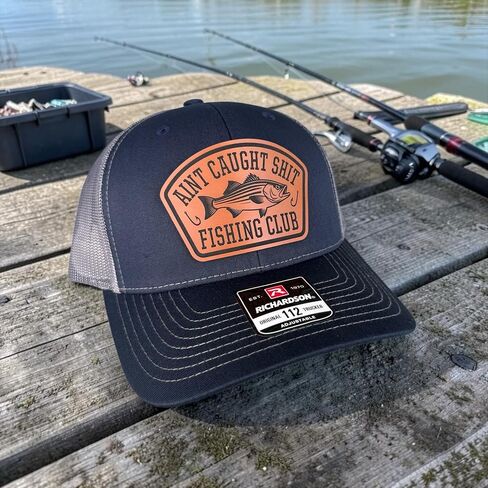 BUBBLEHEAD INK Ain't Caught Sh*t Fishing Club, Fisherman Fishing Gifts for Men, Dad, Funny Fishing Gift for Outdoorsman (Striped Bass) Black in Kuwait