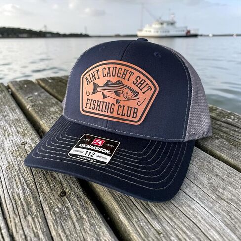 BUBBLEHEAD INK Ain't Caught Sh*t Fishing Club, Fisherman Fishing Gifts for Men, Dad, Funny Fishing Gift for Outdoorsman (Striped Bass) Black in Kuwait