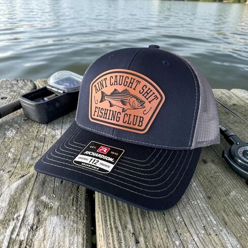 BUBBLEHEAD INK Ain't Caught Sh*t Fishing Club, Fisherman Fishing Gifts for Men, Dad, Funny Fishing Gift for Outdoorsman (Striped Bass) Black in Kuwait