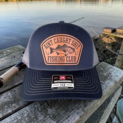 BUBBLEHEAD INK Ain't Caught Sh*t Fishing Club, Fisherman Fishing Gifts for Men, Dad, Funny Fishing Gift for Outdoorsman (Striped Bass) Black in Kuwait