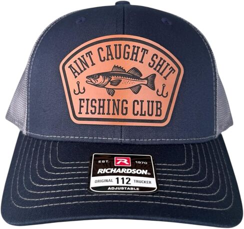 BUBBLEHEAD INK Ain't Caught Sh*t Fishing Club, Fisherman Fishing Gifts for Men, Dad, Funny Fishing Gift for Outdoorsman (Walleye) Black in Kuwait