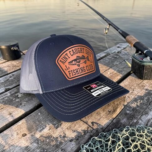 BUBBLEHEAD INK Ain't Caught Sh*t Fishing Club, Fisherman Fishing Gifts for Men, Dad, Funny Fishing Gift for Outdoorsman (Walleye) Black in Kuwait