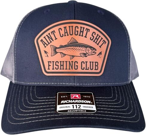 BUBBLEHEAD INK Ain't Caught Sh*t Fishing Club, Fisherman Fishing Gifts for Men, Dad, Funny Fishing Gift for Outdoorsman (Salmon Trout) Black in Kuwait