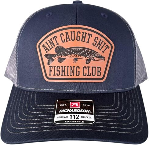 BUBBLEHEAD INK Ain't Caught Sh*t Fishing Club, Fisherman Fishing Gifts for Men, Dad, Funny Fishing Gift for Outdoorsman (Northern Pike) Black in Kuwait