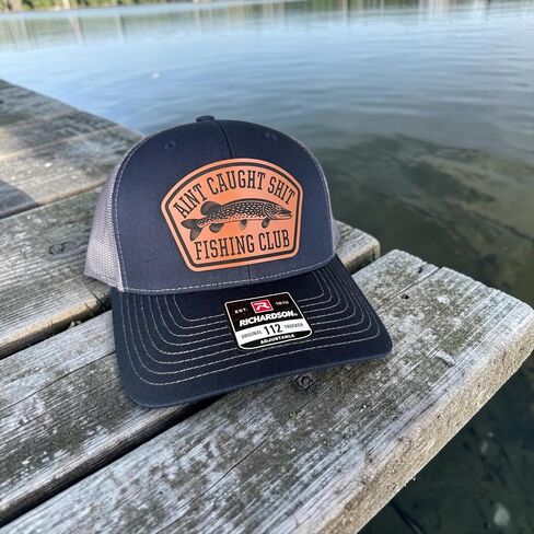 BUBBLEHEAD INK Ain't Caught Sh*t Fishing Club, Fisherman Fishing Gifts for Men, Dad, Funny Fishing Gift for Outdoorsman (Northern Pike) Black in Kuwait