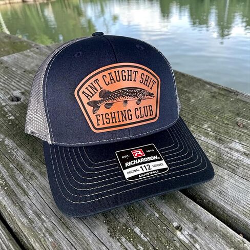 BUBBLEHEAD INK Ain't Caught Sh*t Fishing Club, Fisherman Fishing Gifts for Men, Dad, Funny Fishing Gift for Outdoorsman (Northern Pike) Black in Kuwait