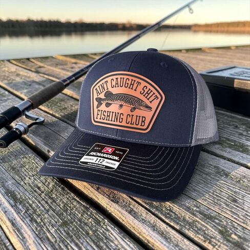 BUBBLEHEAD INK Ain't Caught Sh*t Fishing Club, Fisherman Fishing Gifts for Men, Dad, Funny Fishing Gift for Outdoorsman (Northern Pike) Black in Kuwait
