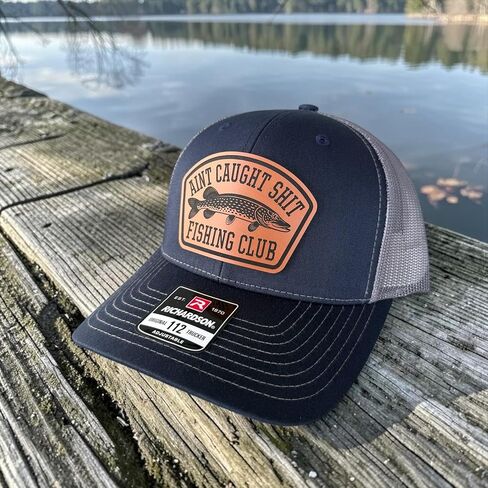BUBBLEHEAD INK Ain't Caught Sh*t Fishing Club, Fisherman Fishing Gifts for Men, Dad, Funny Fishing Gift for Outdoorsman (Northern Pike) Black in Kuwait