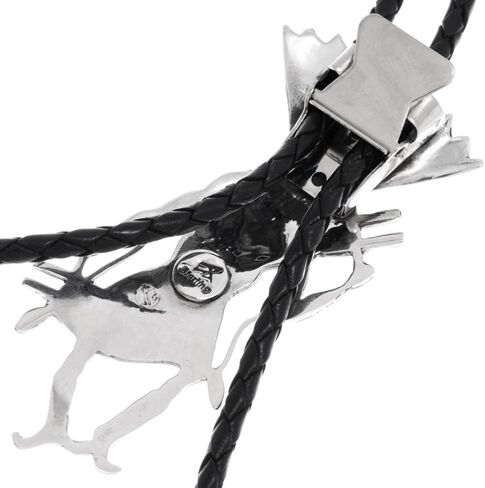 Alltribes Apache Crown Dancer Sterling Silver Bolo Tie White Mountain Gaan Spirit Design on Genuine Leather 0112 in Kuwait