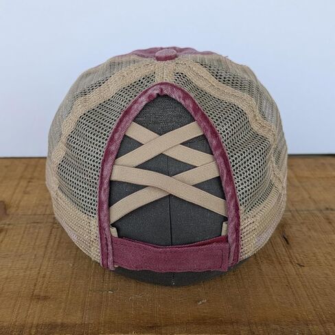 Funny Mom Trucker Hat, Classy but I Cuss a Little, Distressed Ponytail Cap (Magenta) in Kuwait