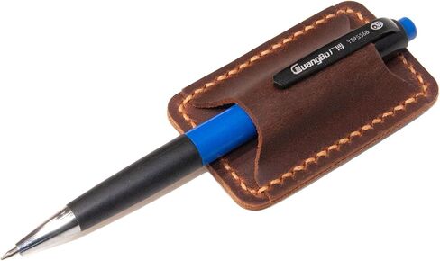 Turbosnail Handmade Leather Pen Holder Clip Notebook Pen Loop Stylish, Leather Pen Holderfor Books, notebook pen pencil holder clip and Practical Pen Organizer (Brown) in Kuwait