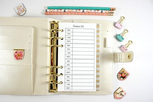 تتناسب قائمة جهات الاتصال ذات الحجم الشخصي مع مخطط Kate Spade الشخصي، وFilofax Personal، وColor Crush Personal Size، وغيرها من مخططات الحجم الشخصي in Kuwait