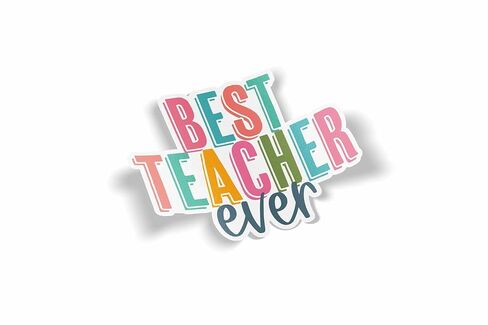ملصق مصفح مقاوم للماء من Best Teacher Ever in Kuwait