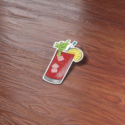 ملصق Bloody Mary، ملصق شرب لطيف للكمبيوتر المحمول، ملصق كحول لساعة سعيدة للقارورة، ملصق غداء لطيف للفتيات لزجاجة مياه، هدية حفلة توديع العزوبية للشاربين in Kuwait