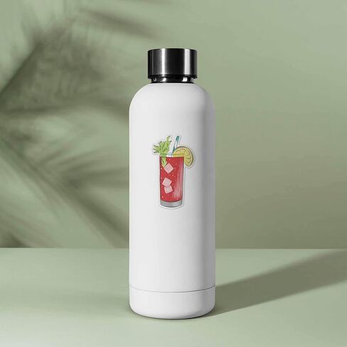 ملصق Bloody Mary، ملصق شرب لطيف للكمبيوتر المحمول، ملصق كحول لساعة سعيدة للقارورة، ملصق غداء لطيف للفتيات لزجاجة مياه، هدية حفلة توديع العزوبية للشاربين in Kuwait
