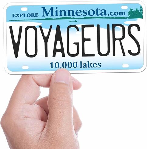 Minnesota License Plate Bumper Stickers - Cool Midwest Decals for Hydroflask Water Bottle - Minneapolis St Paul Gifts (Voyageurs) in Kuwait