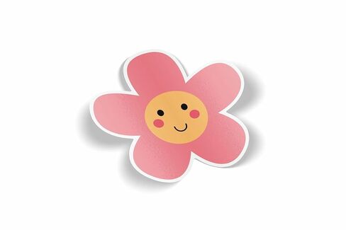 Pink Flower Waterproof Laminated Sticker in Kuwait