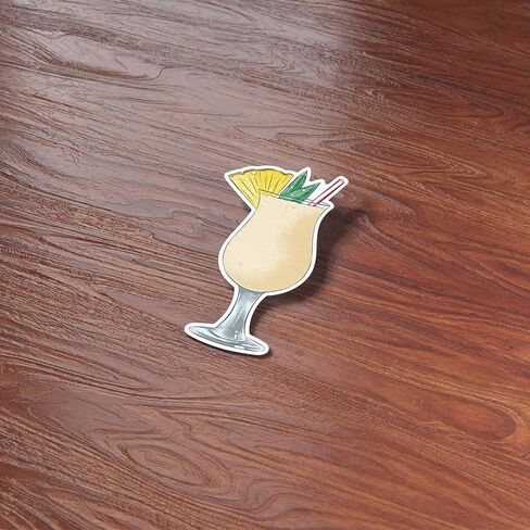 Pina Colada Sticker, Cute Tropical Rum Drinking Sticker for Laptop, Happy Hour Alcohol Decal for Flask, Cute Girls Brunch Sticker for Water Bottle, Bachelorette Party Gift for Drinkers in Kuwait