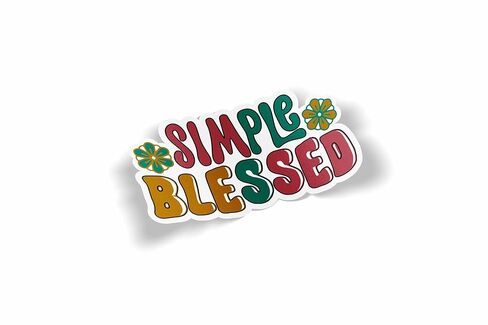 Simple Blessed Waterproof Laminated Sticker in Kuwait