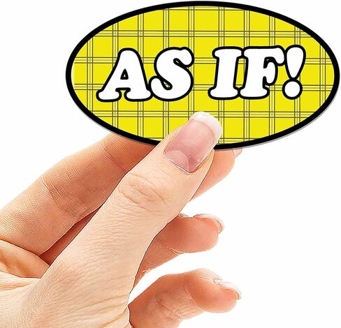 Yellow Plaid Funny Movie Quote Decal for Laptop - Funny 90s Kid Stickers - Cute Millennial Sarcastic Humor Sticker for Hydroflask Water Bottle in Kuwait