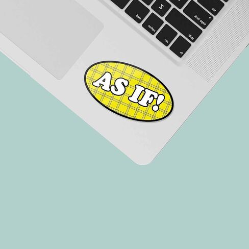 Yellow Plaid Funny Movie Quote Decal for Laptop - Funny 90s Kid Stickers - Cute Millennial Sarcastic Humor Sticker for Hydroflask Water Bottle in Kuwait