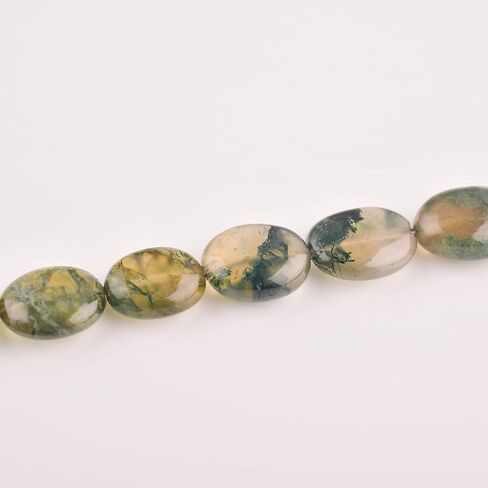 Natural Moss Agate Crystals Bracelet, Plain Nuggets Beads Gemstone, Energy Healing Crystals, Birthday, Gift for Women, Gemstone Jewelry 8 inch AAA+ Quality (Bracelet) in Kuwait