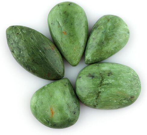 5pcs, Natural Chrysoprase Gemstone Cabochon Loose Stone for Jewelry Making, Wire Wrapping, Pendant Artisan Design Craft, Polished Crystal Supply, Gem Collection, 25-35mm in Kuwait