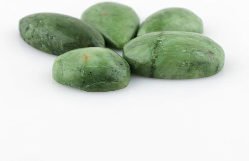 5pcs, Natural Chrysoprase Gemstone Cabochon Loose Stone for Jewelry Making, Wire Wrapping, Pendant Artisan Design Craft, Polished Crystal Supply, Gem Collection, 25-35mm in Kuwait