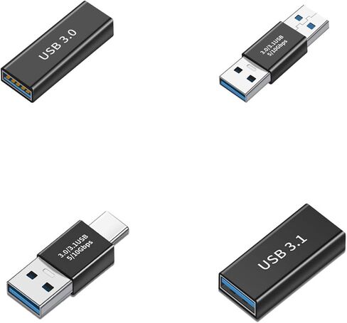 (مجموعة محولات USB 3.0 مكونة من 4 قطع، تدعم الشحن ونقل البيانات، موصل موصل تحويل ممتد عالي السرعة in Kuwait