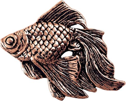 Goldfish Pin, Lapel, Pewter, Hat, Pins, Brooch, Brooches, Jewelry, Gift, Handmade in the USA, 200 Fish Designs Available. F106Z in Saudi Arabia