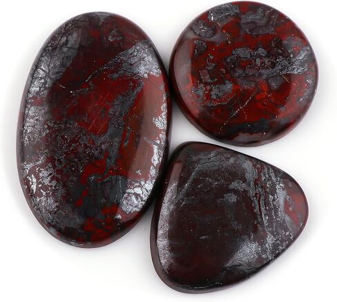 3pcs, Bulk Natural Gemstone Flatback Cabochon, Polished Assorted Stone, Wholesale Loose Supplies for Jewelry Making, Chakra Healing Crystal, Birthstone, Decoration, Gem Collection in Kuwait