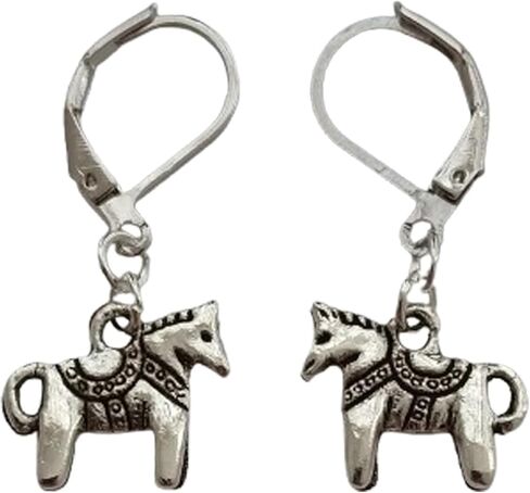 Horse Lever Back Earrings, History Fans Jewelry, Creative Cute Ear Clip for Horse Lovers in Kuwait