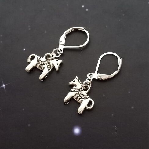 Horse Lever Back Earrings, History Fans Jewelry, Creative Cute Ear Clip for Horse Lovers in Kuwait