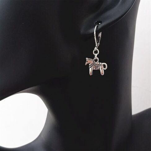 Horse Lever Back Earrings, History Fans Jewelry, Creative Cute Ear Clip for Horse Lovers in Kuwait