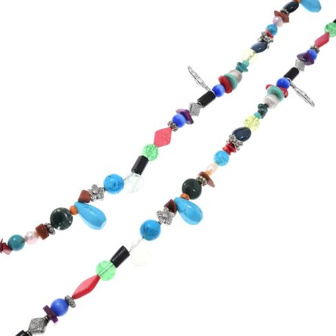 Alltribes Navajo كنز طويل بطول 10 أقدام وخرز مفرد وقلادة وأحجار كريمة ومجموعة متنوعة من تصميم لف مزدوج أو ثلاثي 2233 in Kuwait