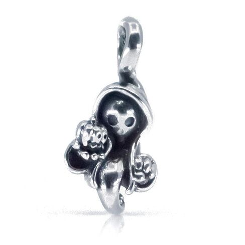 Ghost Skull Halloween Sterling Silver Dangle Charm Pendant S925, Halloween Ghost Zombie Pumpkin Silver Charm Pendant, Halloween Necklace, Pandora compatible Charm Jewellery in Kuwait
