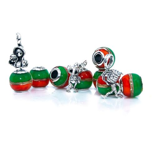 Ghost Skull Halloween Sterling Silver Dangle Charm Pendant S925, Halloween Ghost Zombie Pumpkin Silver Charm Pendant, Halloween Necklace, Pandora compatible Charm Jewellery in Kuwait