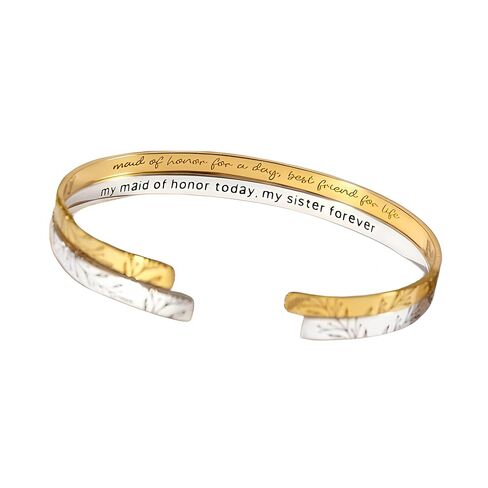 Engraved Bracelet Personalized – Custom Text Cuff Bracelet with Name or Quote – Adjustable Silver, Gold, or Rose Gold Bangle – Engraved Jewelry Gift for Her in Kuwait