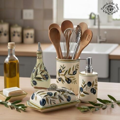 CERAMICHE D'ARTE PARRINI- حامل أواني سيراميك إيطالي وعاء مزخرف يدويًا مصنوع في إيطاليا فخار فني توسكاني in Kuwait