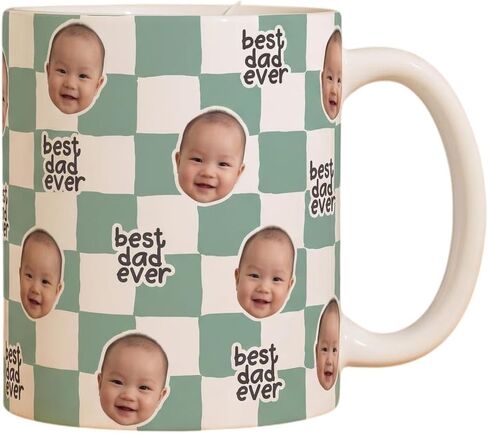 Personalized Best Dad By Par Mug, Golf Dad Gifts, Custom Face Photo Mug Gifts For Papa Grandpa On Birthday, Fathers Day Gift For Papa, Daddy Gift From Son Daughter in Saudi Arabia