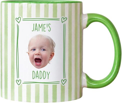 Personalized Best Dad By Par Mug, Golf Dad Gifts, Custom Face Photo Mug Gifts For Papa Grandpa On Birthday, Fathers Day Gift For Papa, Daddy Gift From Son Daughter in Saudi Arabia
