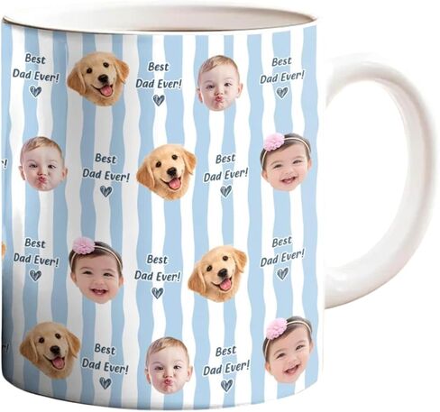 Personalized Best Dad By Par Mug, Golf Dad Gifts, Custom Face Photo Mug Gifts For Papa Grandpa On Birthday, Fathers Day Gift For Papa, Daddy Gift From Son Daughter in Saudi Arabia