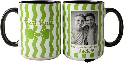 Personalized Best Dad By Par Mug, Golf Dad Gifts, Custom Face Photo Mug Gifts For Papa Grandpa On Birthday, Fathers Day Gift For Papa, Daddy Gift From Son Daughter in Saudi Arabia
