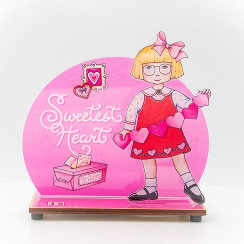 منحوتة Arcane Vault Mary Engelbreit Anne Estelle بالليزر "Sweetest Heart" - عرض فني متعدد الطبقات مصنوع يدويًا، ديكور غريب الأطوار، هدية لمحبي الفن in Kuwait