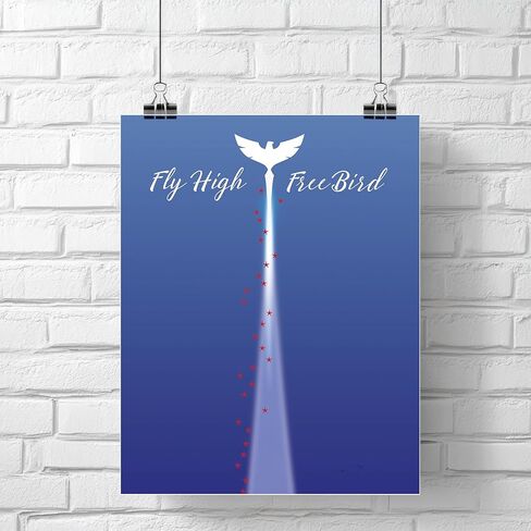 اقتباس موسيقى موسيقى الروك الكلاسيكية من Free Bird - ملصق احتفال فني مطبوع مستوحى من الفن ديكور المنزل هدية التقاعد (14 بوصة طول × 11 بوصة عرض، طباعة - غير مؤطرة) in Kuwait