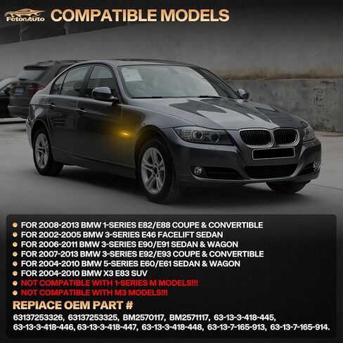 Smoked Lens Sequential Amber LED Side Marker Turn Signal Light for BMW E60 E90 E92 E93 E82 E46 E83 E91 128i 135i 328i 335i E61 E88 E91 Front Fender Dynamic Indicator in Saudi Arabia