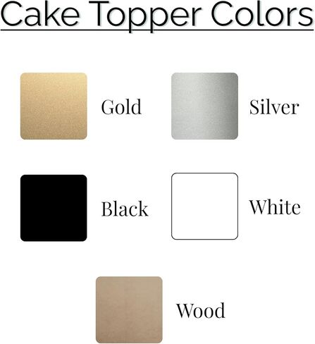 Personalized Wedding Cake Topper, Custom Lastnames"Wood Cake Decor, Available in Gold, Silver, Black, White, & Natural Wood (Design 11) in Saudi Arabia