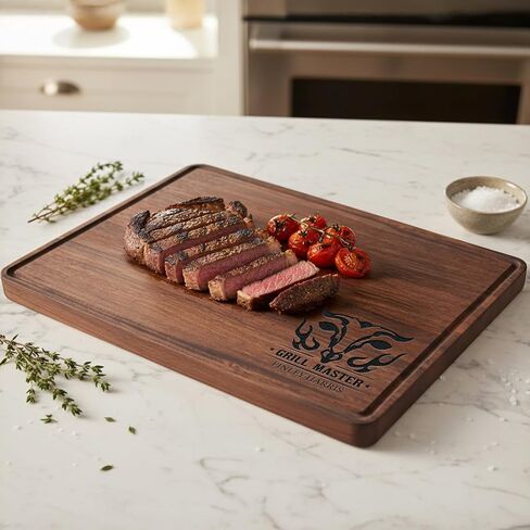 USA Made Personalized Cutting Board - Men Customized Gifts for Fathers Day, Birthday, Anniversary - BBQ, Grill Accessories - Dad, Husband, Brother, Boyfriend, Papa - Custom Unique Mens Gifts for Him in Kuwait