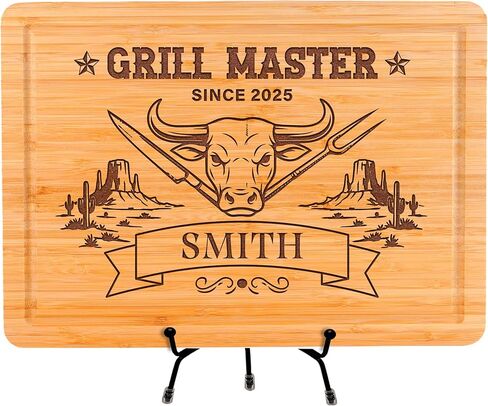 Personalized Cutting Board Gift for Men, Fathers Grilling Gifts for Christmas, Dad, Grandpa, Husband, Son, King of the Grill Cutting Board Gift for Papa, Birthday (STYLE 3) in Kuwait