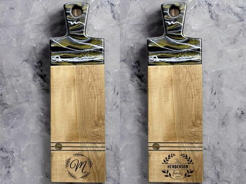 Classic Personalized Charcuterie, Cheese Cutting Board, Wooden Engraving, Ideal for Anniversary, housewarming Gift. Hand Crafted Board Personalized Gift. Anniversary, Housewarming Gifts. in Kuwait
